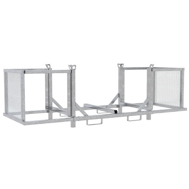 Stacking pallet with adjustable side elements